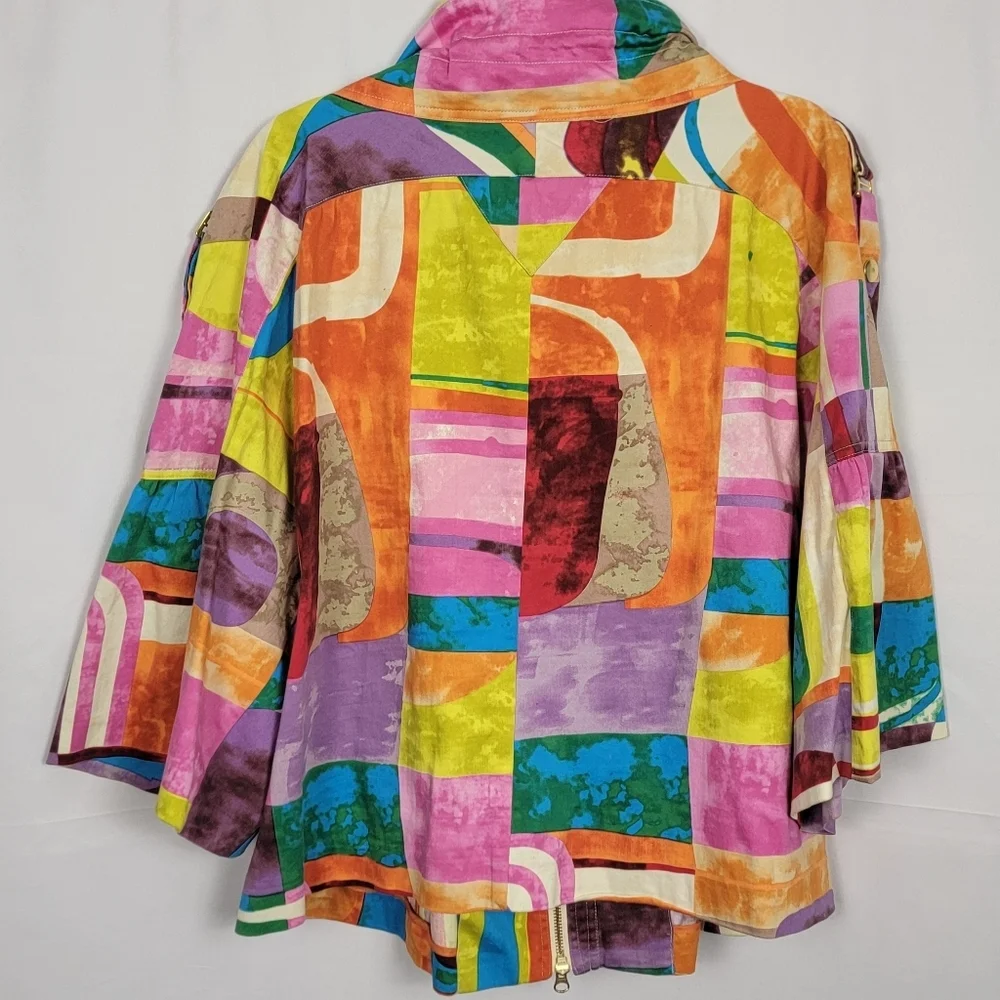 Multicolor Abstract Geometric Jacket #1494 - Picture 9 of 16